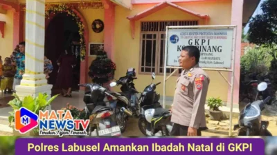 Polres Labusel Amankan Ibadah Natal di GKPI Kotapinang, Berjalan Aman dan Kondusif