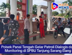 Polsek Panai Tengah Gelar Patroli Dialogis dan Monitoring di SPBU Tanjung Sarang Elang