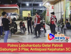 Polres Labuhanbatu Gelar Patroli Gabungan 3 Pilar, Antisipasi Kejahatan 3C