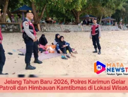 Jelang Tahun Baru 2026, Polres Karimun Gelar Patroli dan Himbauan Kamtibmas di Lokasi Wisata
