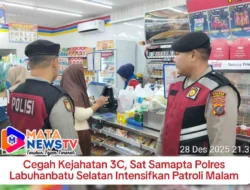Cegah Kejahatan 3C, Sat Samapta Polres Labuhanbatu Selatan Intensifkan Patroli Malam