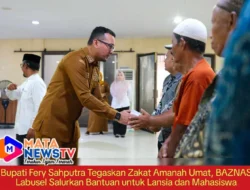 Bupati Fery Sahputra Tegaskan Zakat Amanah Umat, BAZNAS Labusel Salurkan Bantuan untuk Lansia dan Mahasiswa