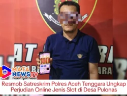 Resmob Satreskrim Polres Aceh Tenggara Ungkap Perjudian Online Jenis Slot di Desa Pulonas