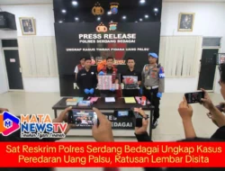Sat Reskrim Polres Serdang Bedagai Ungkap Kasus Peredaran Uang Palsu, Ratusan Lembar Disita