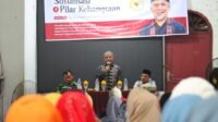 Kepala Desa Sampaikan Kendala Dana Desa untuk Mitigasi Bencana ke Senator M. Nuh Saat Sosialisasi 4 Pilar