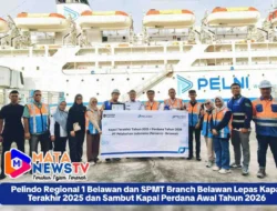 Pelindo Regional 1 Belawan dan SPMT Branch Belawan Lepas Kapal Terakhir 2025 dan Sambut Kapal Perdana Awal Tahun 2026