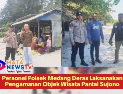 Personel Polsek Medang Deras Laksanakan Pengamanan Objek Wisata Pantai Sujono