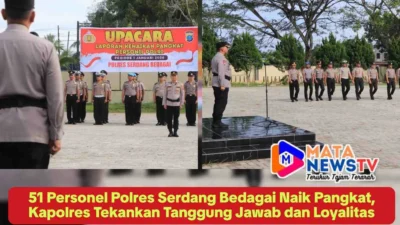 51 Personel Polres Serdang Bedagai Naik Pangkat, Kapolres Tekankan Tanggung Jawab dan Loyalitas