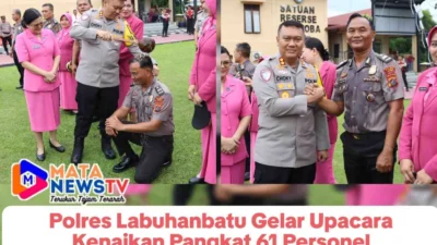 Kenaikan Pangkat 61 Personel Polres Labuhanbatu, Kapolres Tekankan Tanggung Jawab dan Profesionalisme