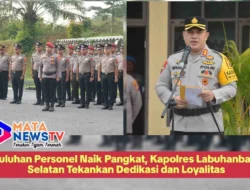 Puluhan Personel Naik Pangkat, Kapolres Labuhanbatu Selatan Tekankan Dedikasi dan Loyalitas