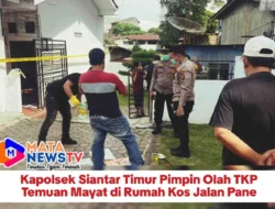 Kapolsek Siantar Timur Pimpin Olah TKP Temuan Mayat di Rumah Kos Jalan Pane