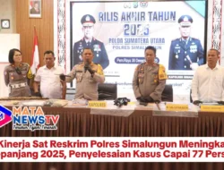 Kinerja Sat Reskrim Polres Simalungun Meningkat Sepanjang 2025, Penyelesaian Kasus Capai 77 Persen