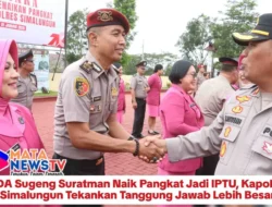 IPDA Sugeng Suratman Naik Pangkat Jadi IPTU, Kapolres Simalungun Tekankan Tanggung Jawab Lebih Besar