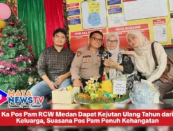 Ka Pos Pam RCW Medan Dapat Kejutan Ulang Tahun dari Keluarga, Suasana Pos Pam Penuh Kehangatan