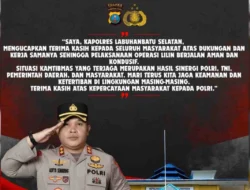 Operasi Lilin Toba 2025 Berakhir Aman, Kapolres Labuhanbatu Selatan Apresiasi Peran Masyarakat