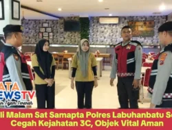 Patroli Malam Sat Samapta Polres Labuhanbatu Selatan Cegah Kejahatan 3C, Objek Vital Aman