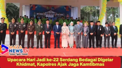 Upacara Hari Jadi ke-22 Serdang Bedagai Digelar Khidmat, Kapolres Ajak Jaga Kamtibmas