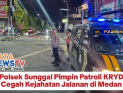Pawas Polsek Sunggal Pimpin Patroli KRYD, Fokus Cegah Kejahatan Jalanan di Medan