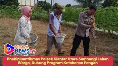 Bhabinkamtibmas Polsek Siantar Utara Sambangi Lahan Warga, Dukung Program Ketahanan Pangan