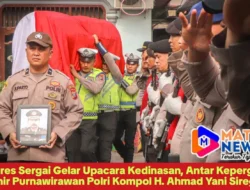 Polres Sergai Gelar Upacara Kedinasan, Antar Kepergian Terakhir Purnawirawan Polri Kompol H. Ahmad Yani Siregar, SH