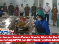 Bhabinkamtibmas Polsek Siantar Martoba Hadiri Launching SPPG dan Distribusi Perdana MBG
