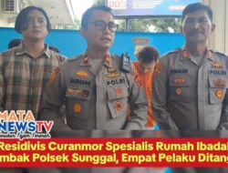 Residivis Curanmor Spesialis Rumah Ibadah Ditembak Polsek Sunggal, Empat Pelaku Ditangkap