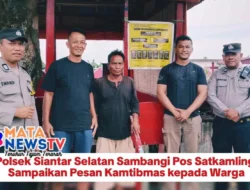 Polsek Siantar Selatan Sambangi Pos Satkamling, Sampaikan Pesan Kamtibmas kepada Warga