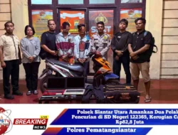 Polsek Siantar Utara Amankan Dua Pelaku Pencurian di SD Negeri 122365, Kerugian Capai Rp82,8 Juta