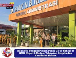 Kapolsek Sunggal Pimpin Police Go To School di SMK Negeri 8 Medan, Tekankan Disiplin dan Kesadaran Hukum