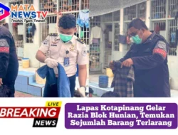 Lapas Kotapinang Gelar Razia Blok Hunian, Temukan Sejumlah Barang Terlarang