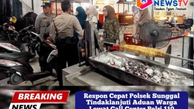 Respon Cepat Polsek Sunggal Tindaklanjuti Aduan Warga Lewat Call Center Polri 110