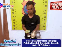 Polsek Siantar Utara Tangkap Pelaku Curat di Gereja St. Joseph, Satu DPO Diburu,