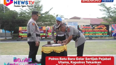 Polres Batu Bara Gelar Sertijab Pejabat Utama, Kapolres Tekankan Profesionalisme dan Loyalitas