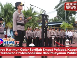 Polres Karimun Gelar Sertijab Empat Pejabat, Kapolres Tekankan Profesionalisme dan Pelayanan Publik