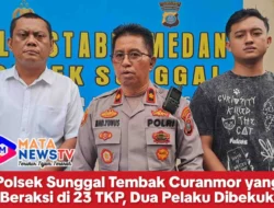 Polsek Sunggal Tembak Curanmor yang Beraksi di 23 TKP, Dua Pelaku Dibekuk