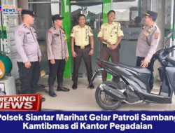 Polsek Siantar Marihat Gelar Patroli Sambang Kamtibmas di Kantor Pegadaian