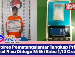 Polres Pematangsiantar Tangkap Pria Asal Riau Diduga Miliki Sabu 1,42 Gram