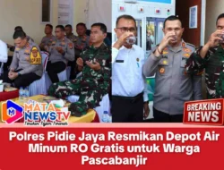 Polres Pidie Jaya Resmikan Depot Air Minum RO Gratis untuk Warga Pascabanjir