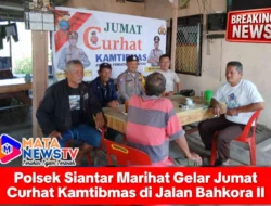 Polsek Siantar Marihat Gelar Jumat Curhat Kamtibmas di Jalan Bahkora II