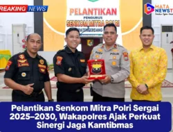 Pelantikan Senkom Mitra Polri Sergai 2025–2030, Wakapolres Ajak Perkuat Sinergi Jaga Kamtibmas