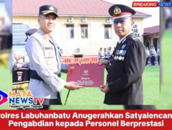 Polres Labuhanbatu Anugerahkan Satyalencana Pengabdian kepada Personel Berprestasi