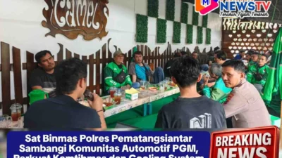Sat Binmas Polres Pematangsiantar Sambangi Komunitas Automotif PGM, Perkuat Kamtibmas dan Cooling System
