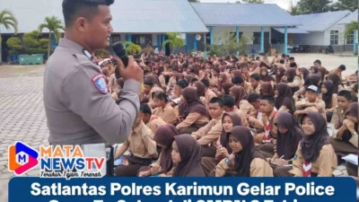 Satlantas Polres Karimun Gelar Police Goes To School di SMPN 2 Tebing