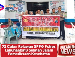 72 Calon Relawan SPPG Polres Labuhanbatu Selatan Jalani Pemeriksaan Kesehatan,