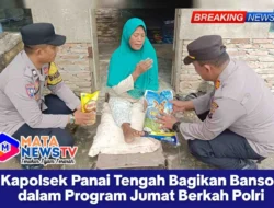 Kapolsek Panai Tengah Bagikan Bansos dalam Program Jumat Berkah Polri