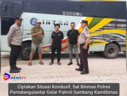 Ciptakan Situasi Kondusif, Sat Binmas Polres Pematangsiantar Gelar Patroli Sambang Kamtibmas