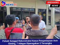 Polsek Sunggal Rekonstruksi Kasus Penganiayaan Avin Ginting, 7 Adegan Diperagakan 3 Tersangka