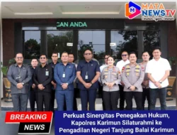 Perkuat Sinergitas Penegakan Hukum, Kapolres Karimun Silaturahmi ke Pengadilan Negeri Tanjung Balai Karimun