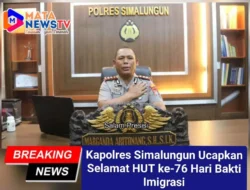 Kapolres Simalungun Ucapkan Selamat HUT ke-76 Hari Bakti Imigrasi