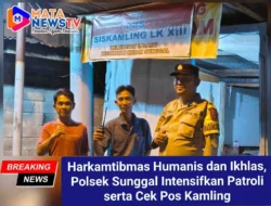 Harkamtibmas Humanis dan Ikhlas, Polsek Sunggal Intensifkan Patroli serta Cek Pos Kamling